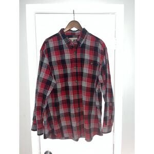 Duluth Trading Co Mens Red Black Flannel Size XL Soft Warm